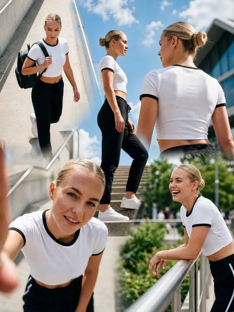 Blonde Sporty Fashion Editorial