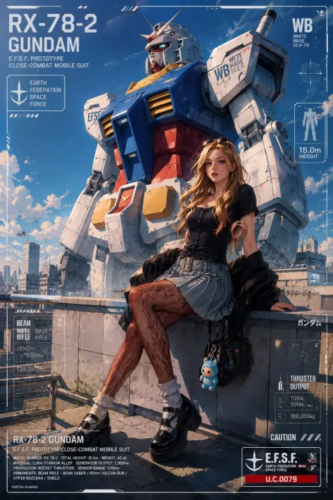 Gundam Girl Rooftop Fashion Editorial