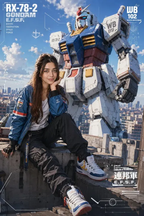 Gundam Girl Rooftop Fashion