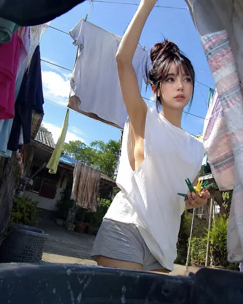 Filipino Laundry Day Y2K Snapshot