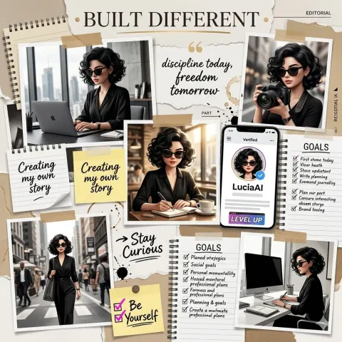 Built Different Vision Board Collage