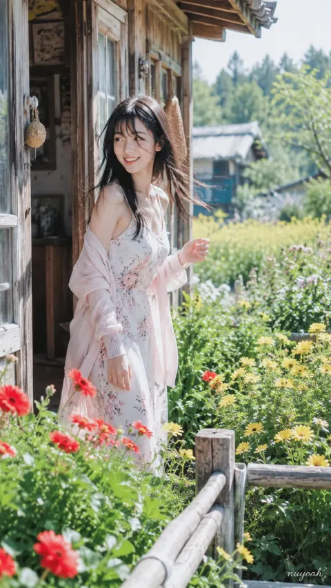 Spring Girl Countryside Freshness
