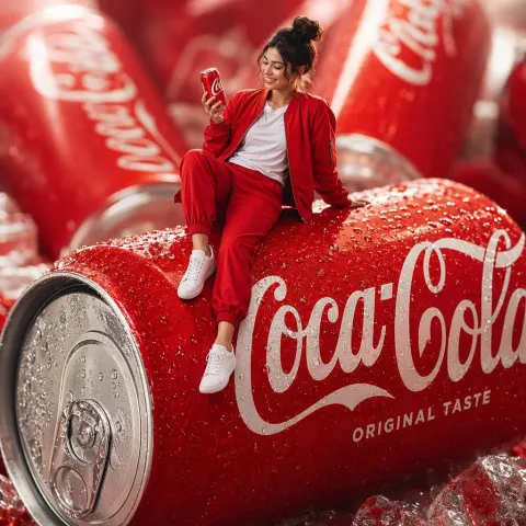 Giant Coke Fashion Ad