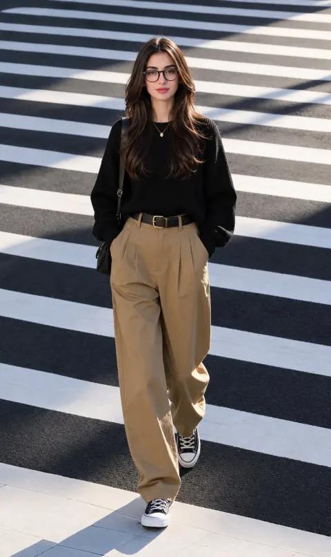 Fashion Icon Zebra Crossing Walk