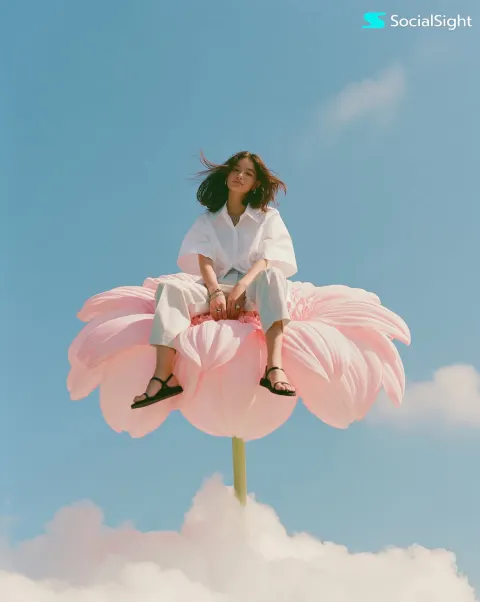Surreal Cloud Flower Fashion
