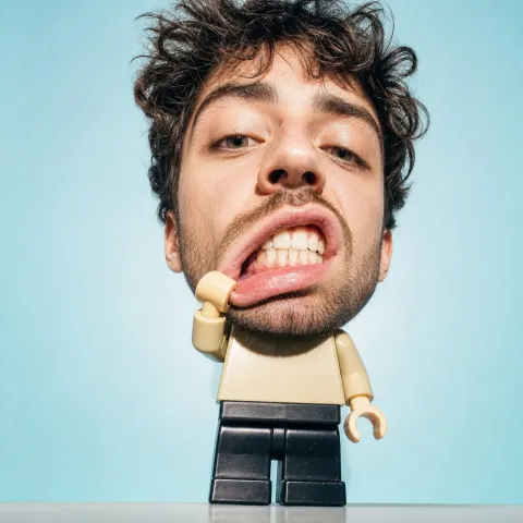 Surreal LEGO Giant Head Portrait