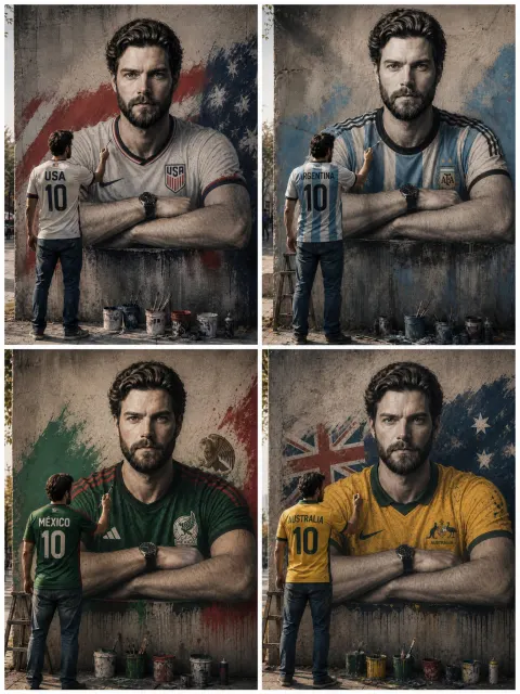 Surreal Self-Painting Mural Artist