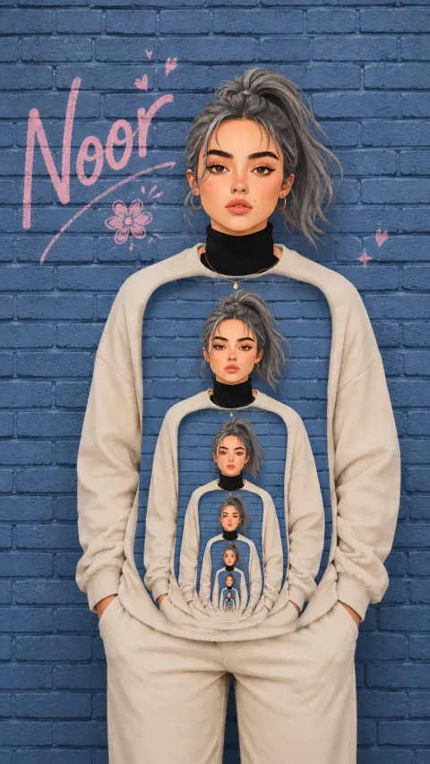 Infinite Mirror Girl Recursive Dream