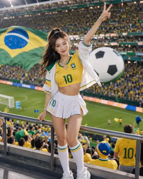 Sweet Cool Football Babe Ignites Field