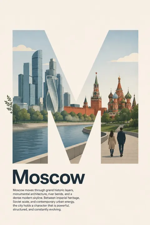 Moscow Swiss Editorial Poster