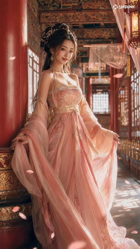 Tang Hanfu Palace Beauty Portrait