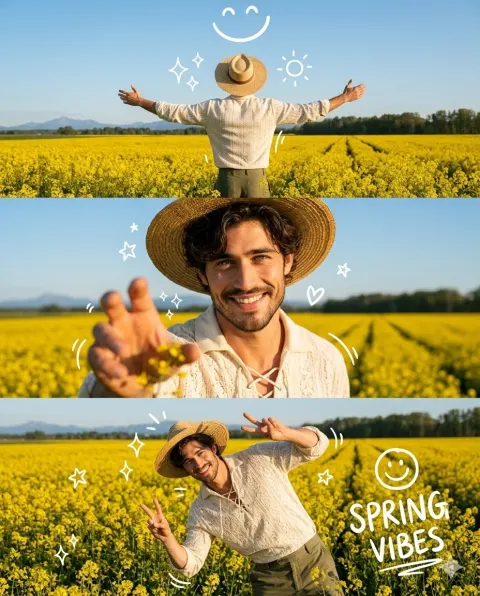 Spring Mustard Field Portrait