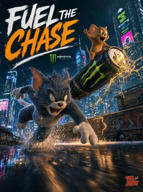 Tom & Jerry Energy Chase Ad