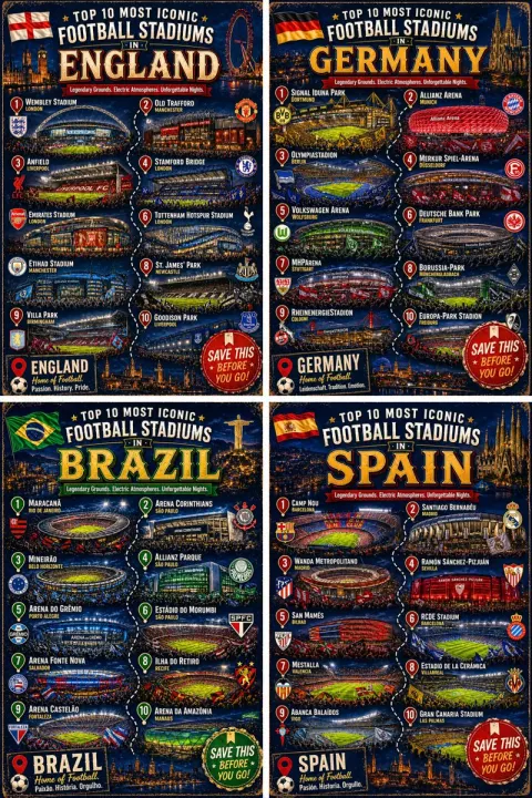 Top 10 Iconic Football Stadiums Journey