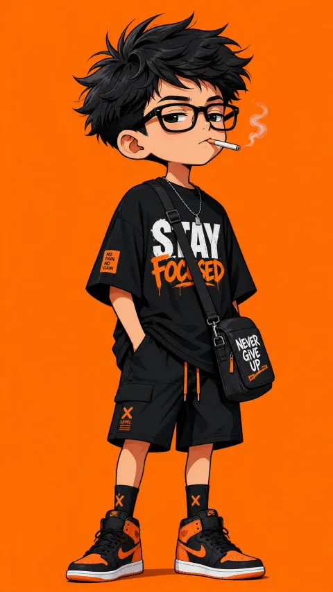 Cool Orange Streetwear Wallpaper
