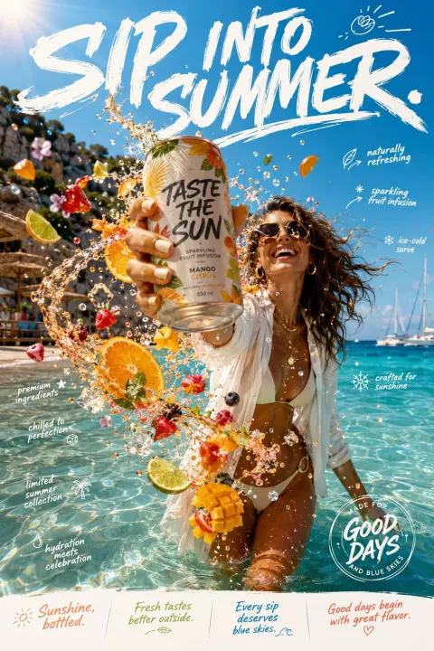 Taste Sunshine Premium Beverage Ad