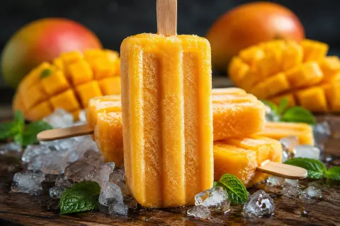 Cinematic Mango Ice Cream Masterpiece