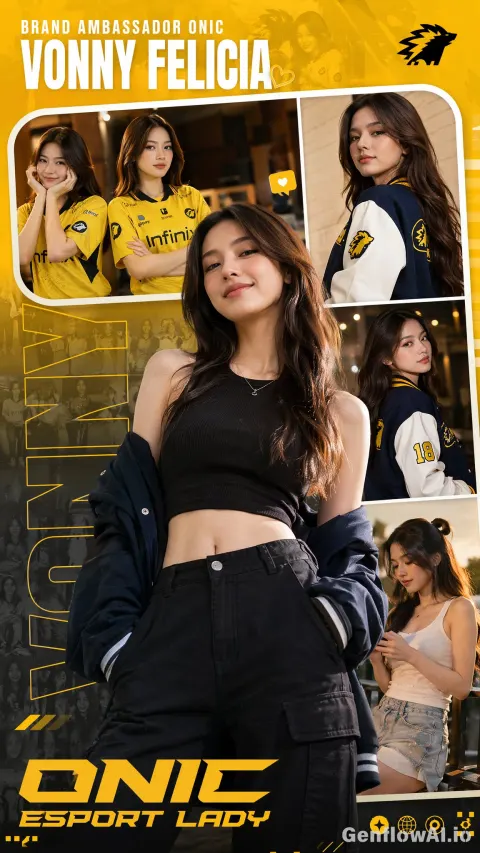 Esports Goddess Collage Poster