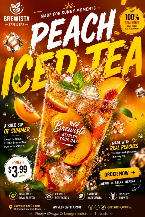 Icy Splash Drink Poster