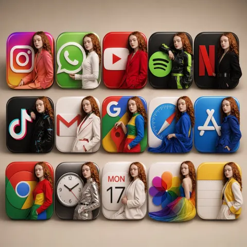 Cute Kid Becomes 3D App Icons