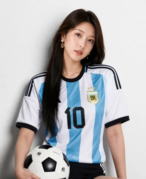 Stunning Argentina Female Fan Portrait