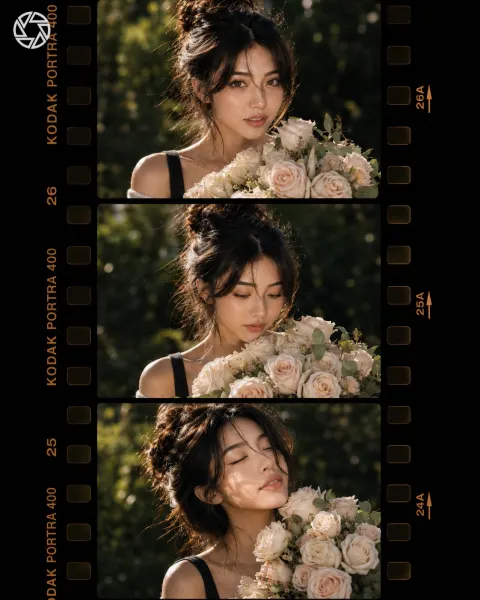 Cinematic Film Rose Portraits