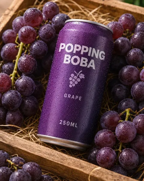Purple Grape Soda Can Splash
