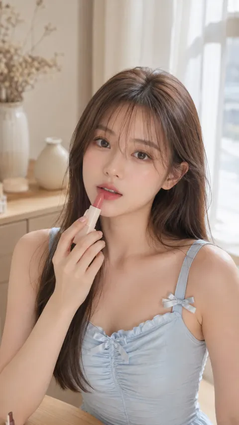 Rose Lipstick Morning Glow Portrait