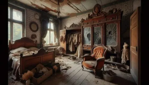 Abandoned Victorian Bedroom in Decay