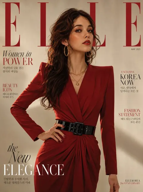 Elle Cover Red Power Dress