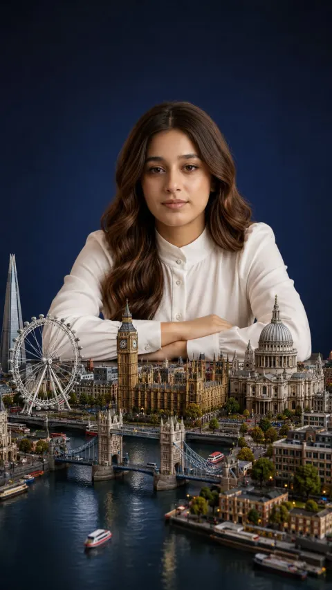 Giant Beauty Behind Miniature London