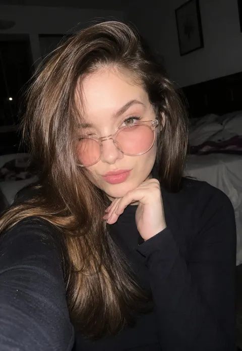 Night Flash Bedroom Selfie