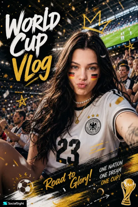 World Cup Fan Portrait Poster