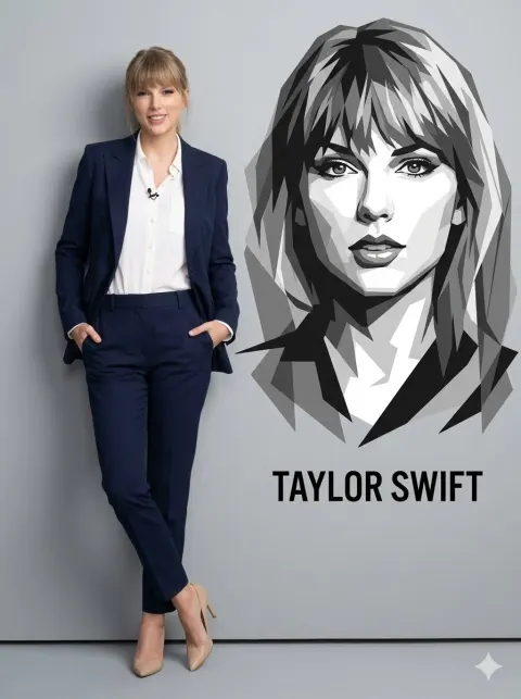 Confident Woman With Vector Art