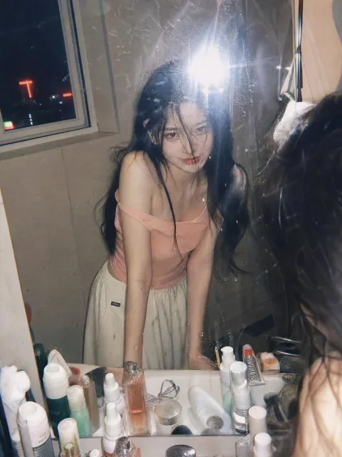 Midnight Mirror: Candid Film Portrait