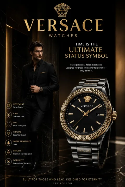Versace Luxury Watch Campaign