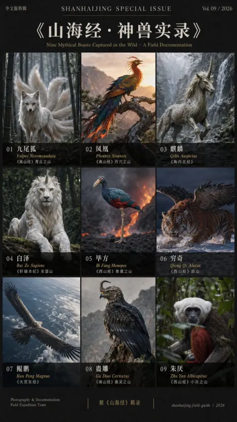 Shanhaijing Mythical Beasts Grid