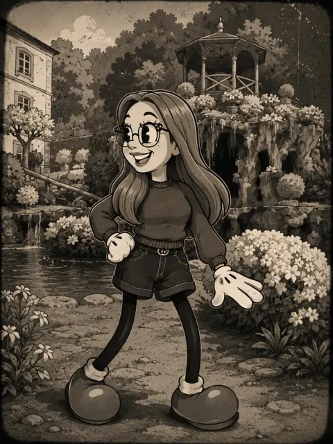 Retro Rubber Tube Cartoon Transformation