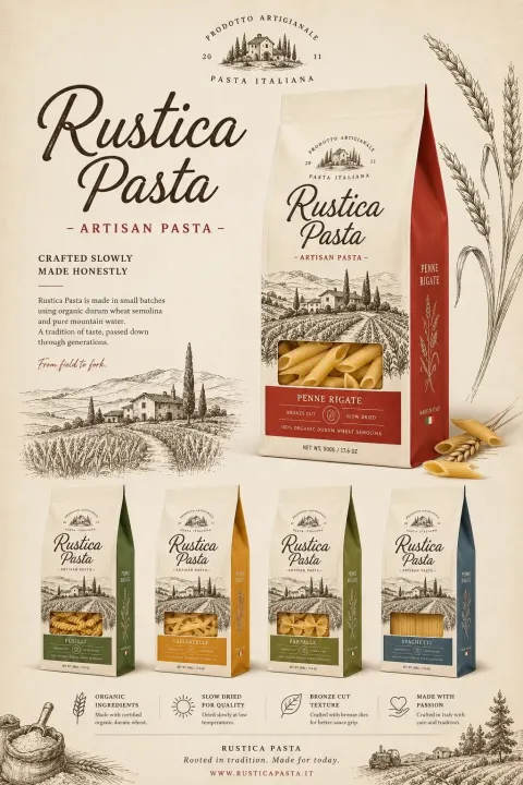 Vintage Minimalist Food Packaging