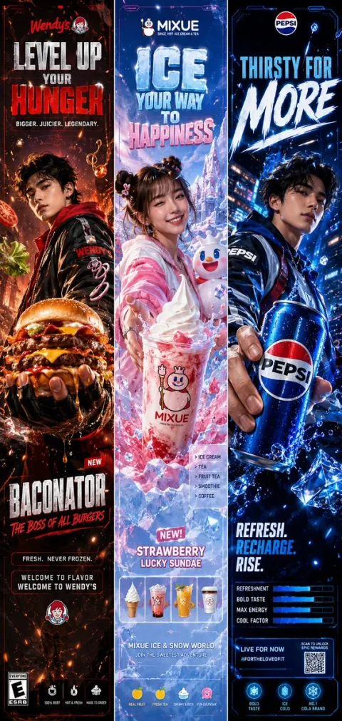 Wendy's Game Cover Ad Poster