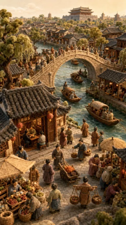 Miniature Felt Diorama World
