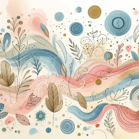 Cute Abstract Background With Soft Watercolor Touch