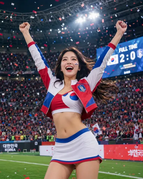 Victory Cheerleader Stadium Celebration