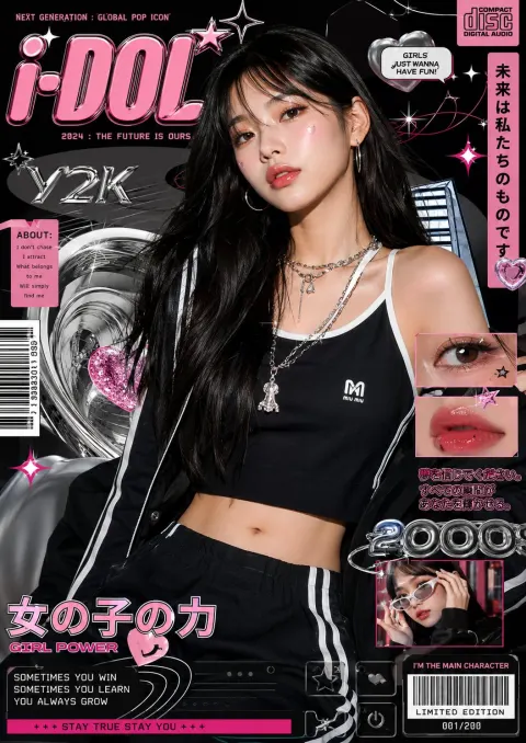 Y2K Asian Luxury Fashion Poster
