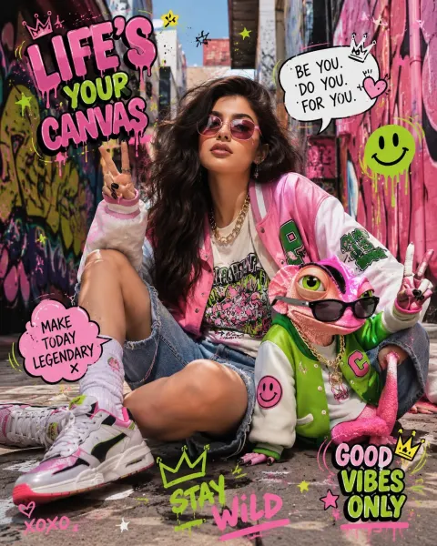 Y2K Graffiti Street Fashion Editorial
