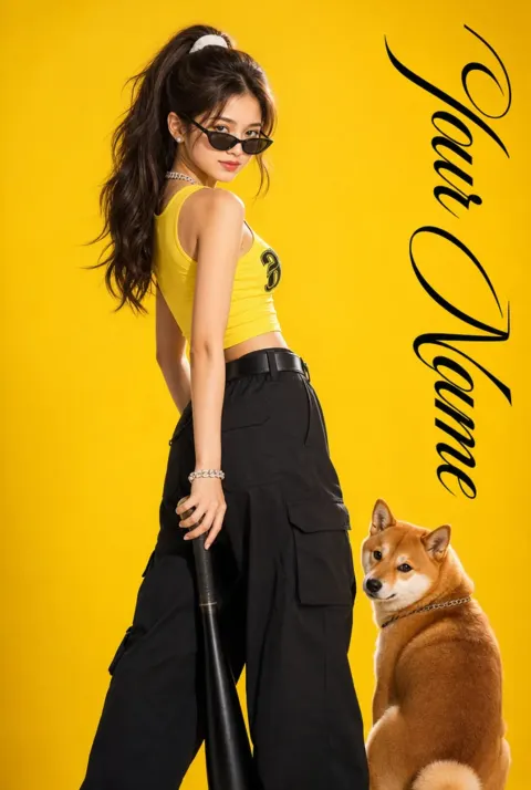 Cool Girl & Red Shiba Inu