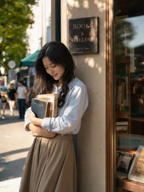 Afternoon Smile at the Indie Bookstore