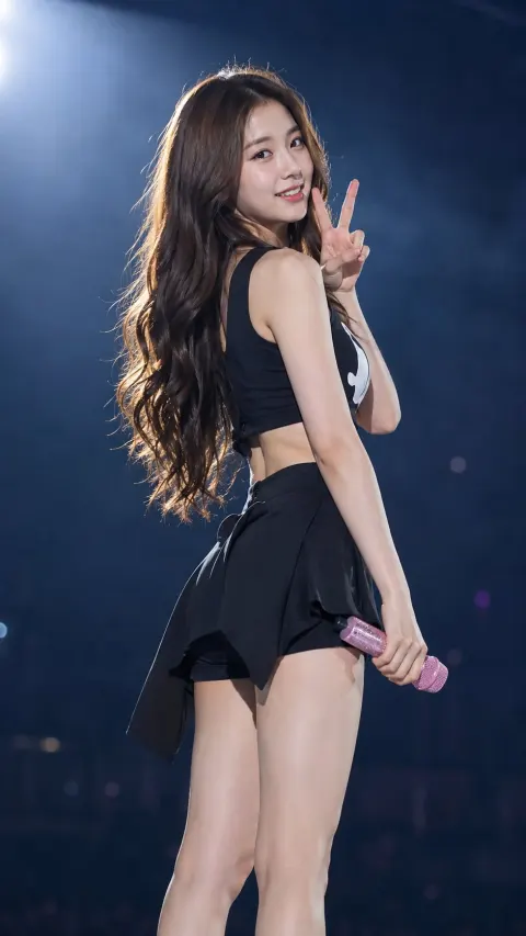 Idol Singer's Stage Glance
