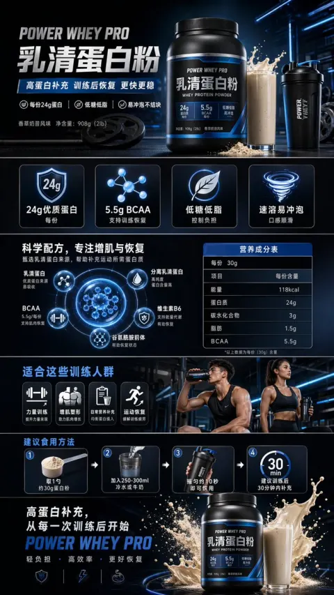 Fitness Protein Powder Detail Image