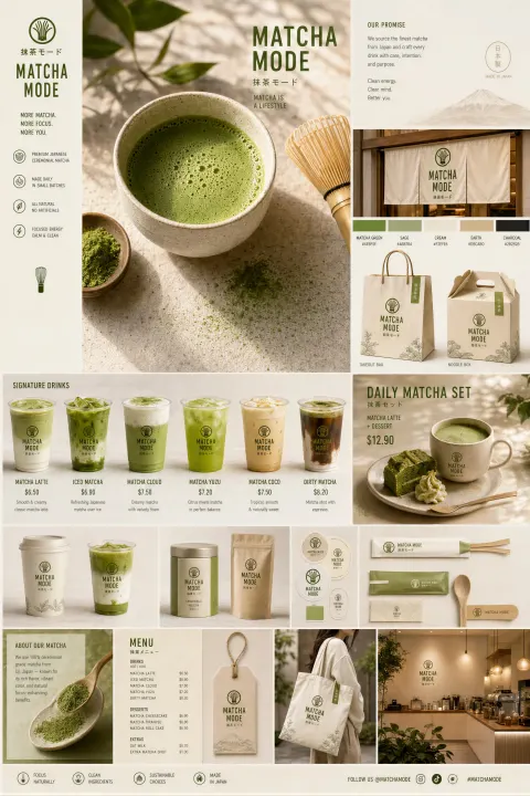 Matcha Mode Brand Identity System